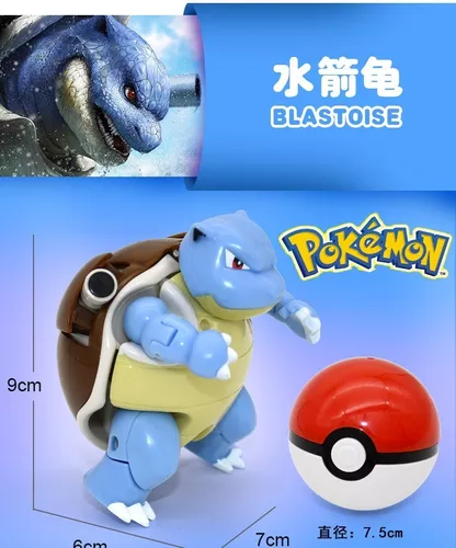 Brinquedo Pokemon Blastoise Articulado Dentro De Pokebola