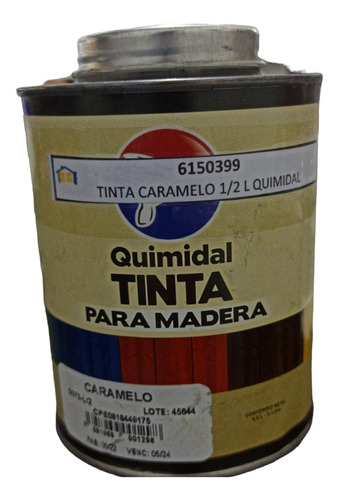 Tinta Para Madera Color Caramelo Quimidal 1/2 Lts