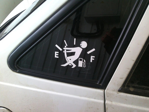 Imagen 2 de 3 de Sticker Calcomanía Para De Auto Consumo De Combustible Gas