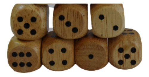 Juego 7 Dados Generala...  Madera Natural Tailandia Original