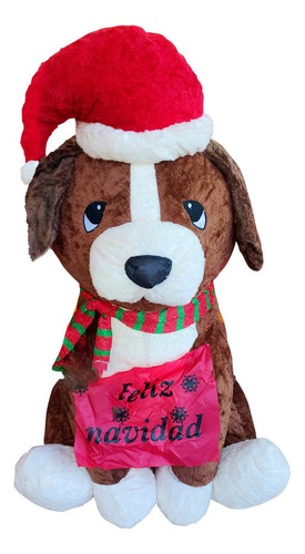 Inflable Navideño Perrito Y Letrero Feliz Navidad 120cm