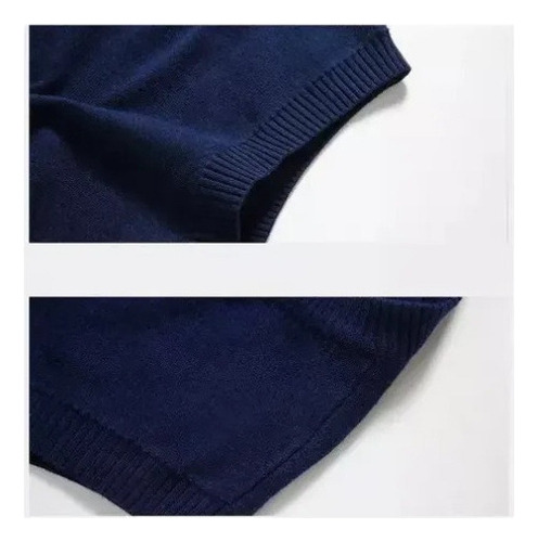 Suéteres Para Hombre Chaleco Sin Mangas Punto 100% Algodón /