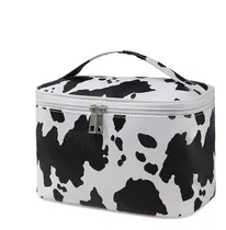 Comprar De Maquiagem Cow Print Maquiagem Cosmetic Organizer Pouch Or