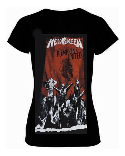 Playera Para Dama En Oferta Hellowen Tour Pumkins U Rock Bk