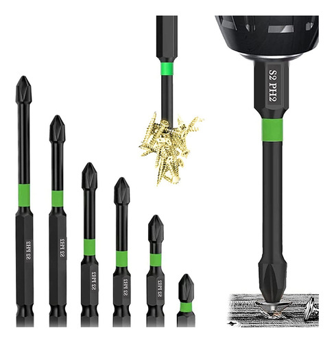 Juego De Brocas Para Destornillador Magnético Ph2 Bits S2 Im