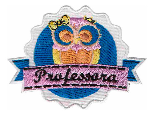 Patch Bordado - Símbolo Logo Coruja Professora Escolar