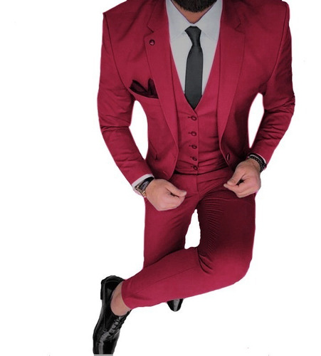 Trajes Entallados Hombre Con Zapatos Y Cinto Import Usa