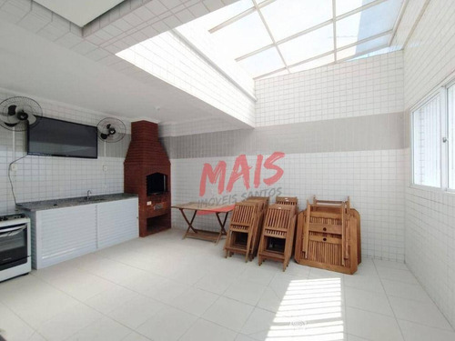 Apartamento Com Vista Livre E Lazer Completo, 3 Dormitórios Para Alugar, 118 M² - Aparecida - Santos/sp - Ap5876