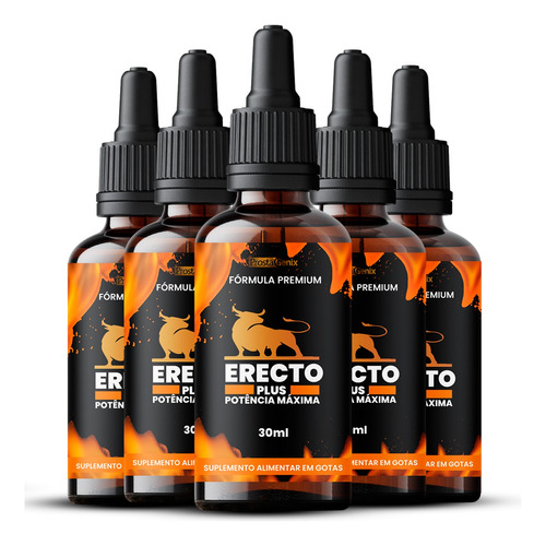 5 Erecto Plus 30ml -melhor Desempenho - Envio Hoje