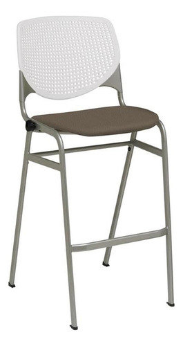 Home Square Taburete De Bar Apilable En Asiento Tapizado De