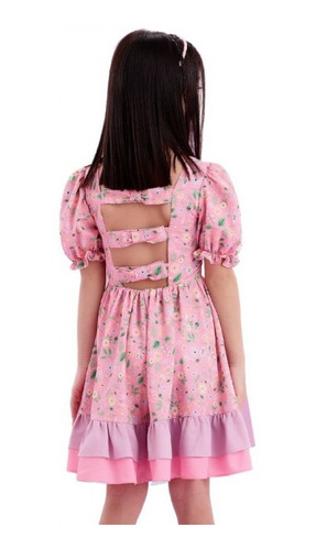 Imagem 3 de 4 de Vestido Petit Cherie Snoopy Rosa Fun Flower Field 21012