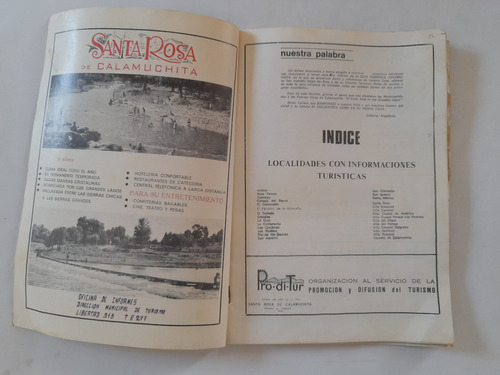 Guia Turistica Calamuchita Cordoba Año 1975 (Usado)