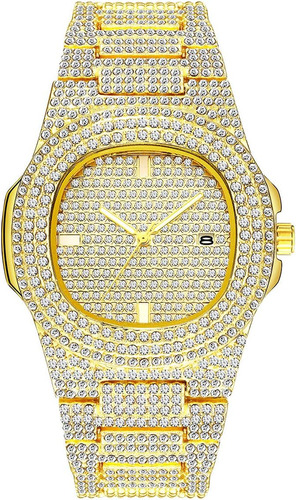 Youbbeo Reloj Unisex De Lujo Con Diamantes De Cristal Y Cara