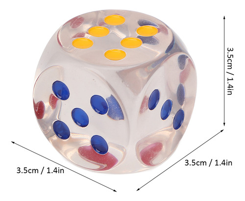 Juego De Dados De Plástico, 2 Unidades, Transparentes, Imper