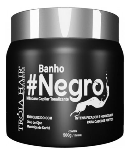 Cabelos Negro Lama Preta Matizador Preto Troia Hair 500g