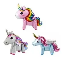 Comprar Globo Metalizado 3d Unicornios   Globo Apto Aire Común