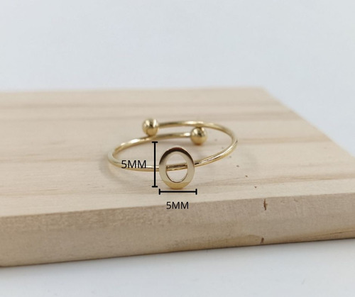 2 Uds De Anillos Con Inicial Acero Inoxidable Vie Or O Ajustable