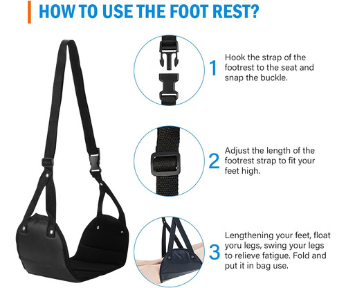 Velamo Airplane Footrest Upgrade Foot Hammock Airplane ...