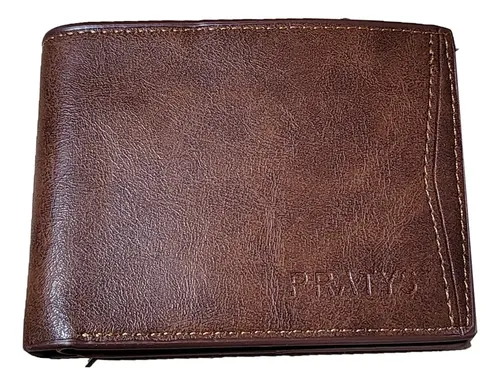 Billetera Hombre Tarjetero Cuero Ecologico Monedero Compacta Color ...