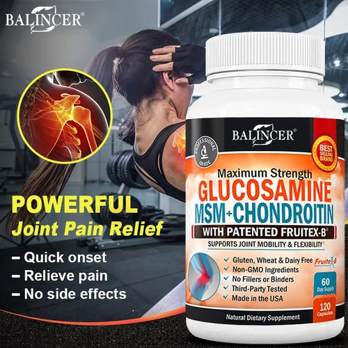 Glucosamina Msm + Chondroitin 120 Caps Balincer Articulación