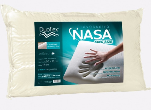 Almohada Viscoelástica Nasa King Size Alto 17 Cm C