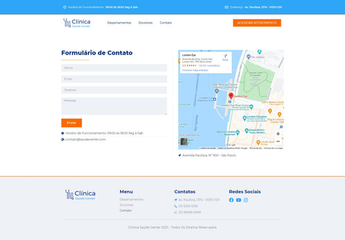 Imagem 2 de 6 de Site Para Clínica Médicas + Agendamento Online