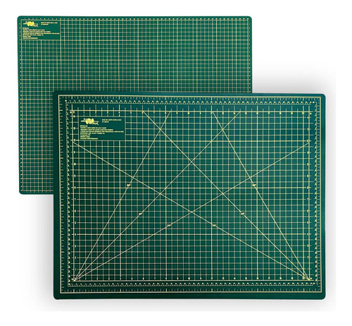 Base Placa Mesa Corte A3 45x30 Verde Dupla Face Patchwork