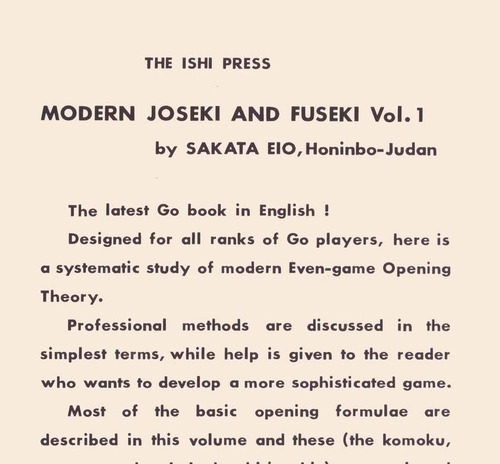 Libro: Modern Joseki And Fuseki, Vol. 1: Parallel Fuseki