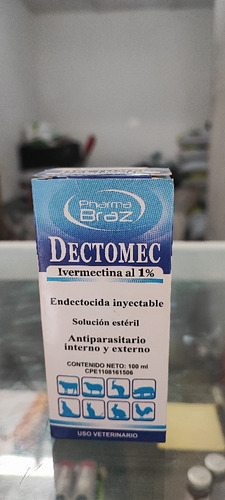 Dectomec Ivermectina 1% 100ml Desparasitastes Para Animales 