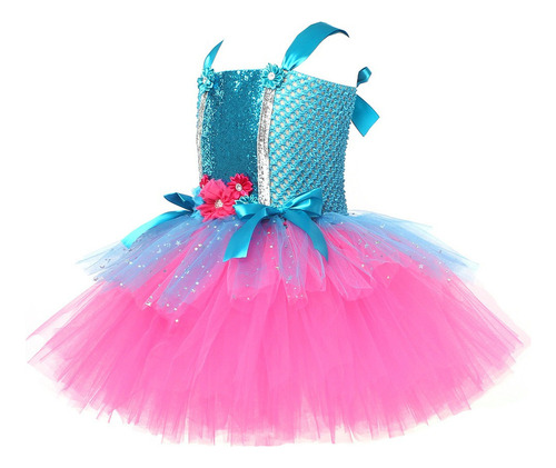 A Vestido De Princesa Trolls Poppy Para Niña
