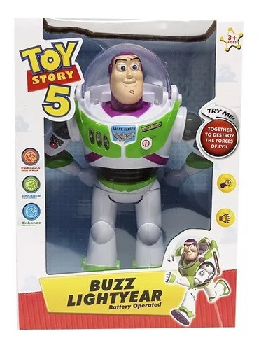 Buzz Lightyear, Juguete Camina Luz Y Sonido, Toy Story 26 Cm