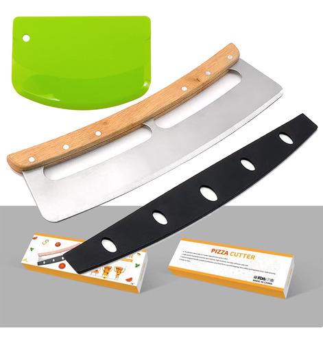 Suixincook Cortador De Pizza De 14 Pulgadas, Cuchillo Bascul