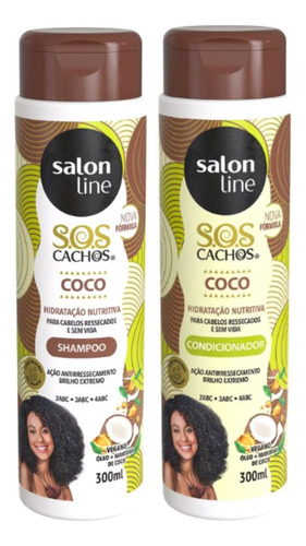 Shampoo + Condicionador Salon Line Sos Cachos Coco