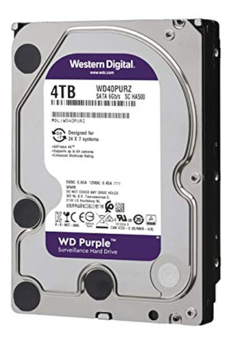 Wd Color Morado De Vigilancia Disco Duro  5400 Rpm Clase Sat