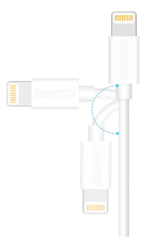 Cable Choetech Usb A Tipo Lightning Blanco