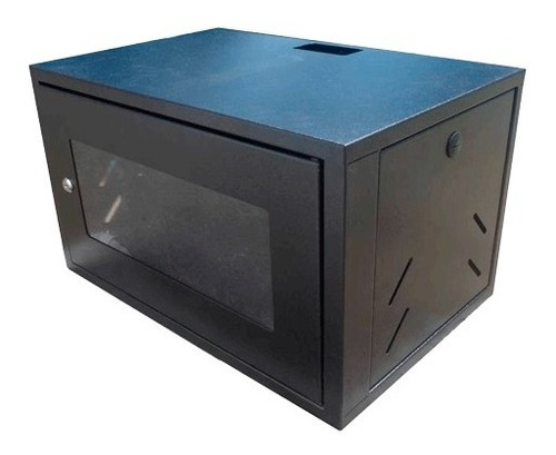 Mini Rack Parede Preto Padrão 19 7u X 470mm Utp C/2 Bandejas