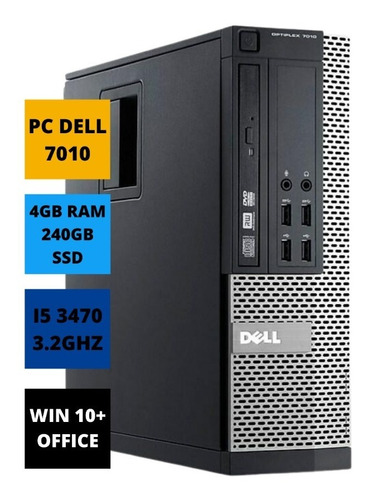 Pc Dell Mini 7010 I5 3470 3.2ghz 4gb Ram 240gb Ssd