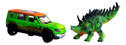 Brinquedo Miniatura Carrinho De Metal Com Dinossauro Coleção