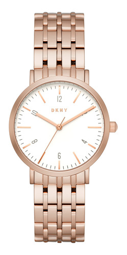 Reloj Dama Dkny Ny2504 Color Oro Rosado De Acero