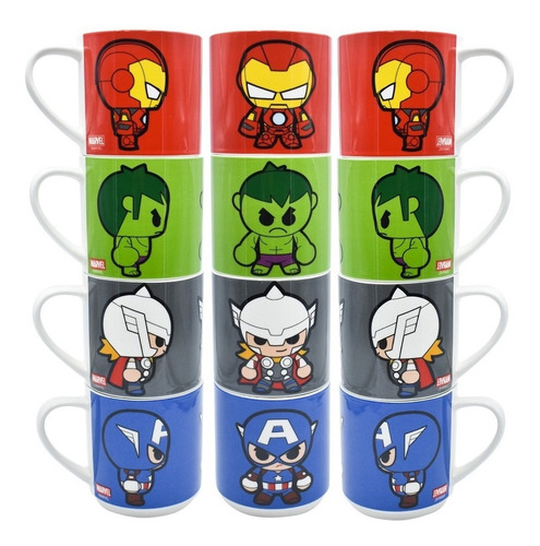 Imagen 3 de 3 de Tazas Avengers Apilables