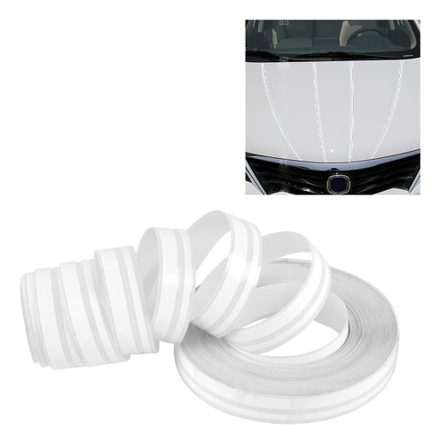 Cinta Adhesiva Blanca De 12 Mm X 9,8 M Para Coche, Diseño De