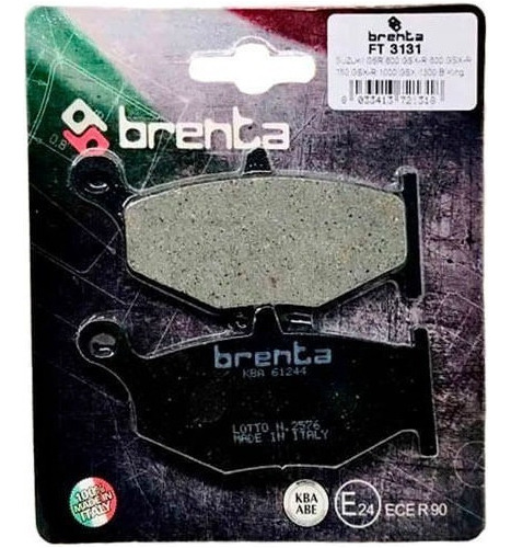 Pastilha De Freio Brenta Orgânica Suzuki B-king 2008-2012