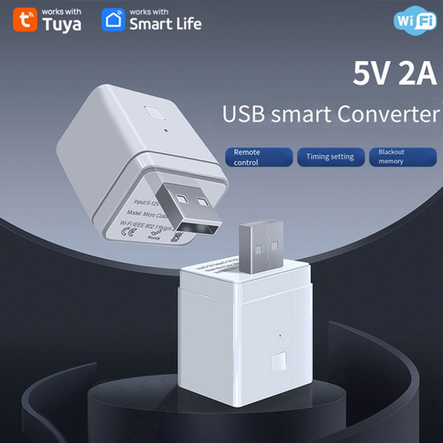 Adaptador Usb Tuya Wifi, 5 V, 2 A, Adaptador De Corriente Us