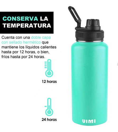 Botella Agua Fría Caliente 940ml Termo Acero Inoxidable Vimi