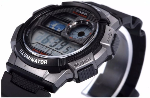 Relogio Casio Ae1000w-1 Borracha Mapa Cronometro 5 Alar 3198
