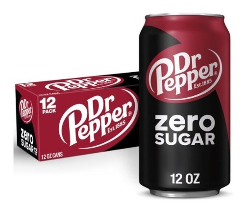 Refresco Dr. Pepper Zero 12pack 355ml Americano.