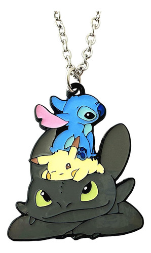 Stich Collar Anime Cosplay Cómo Dragón Noche Furia Pikach Po