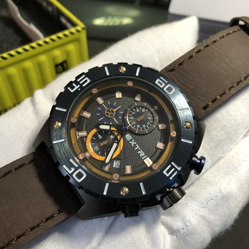 Reloj Acero 48mm Extri Cronos, Id Invicta Casio Citizen (Usado)