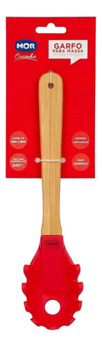 Tenedor de mesa para masa de pasta Mor de silicona y bambú