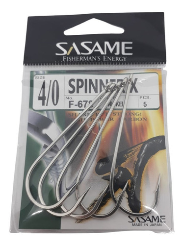 Anzuelo Sasame Spinner F-678 N 4/0 X5u Japon Pesca